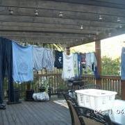 Clothes line on our deck